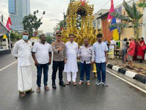 Tim Gabungan Polsek Medan Baru Kawal Pengamanan Thaipusam Medan Street Festival