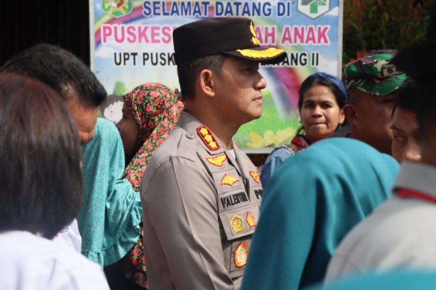Kapolrestabes Medan Hadiri Pencanangan Pin Polio di Jalan Bunga Cempaka Medan