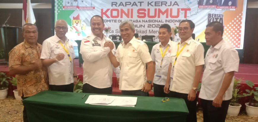 Kadispora Buka Raker KONI Sumut Bersatu Menuju Kita Juara 2024