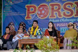 Buka Porseni Tingkat SMP, Bobby Nasution: Ciptakan Jiwa Jujur & Sportif