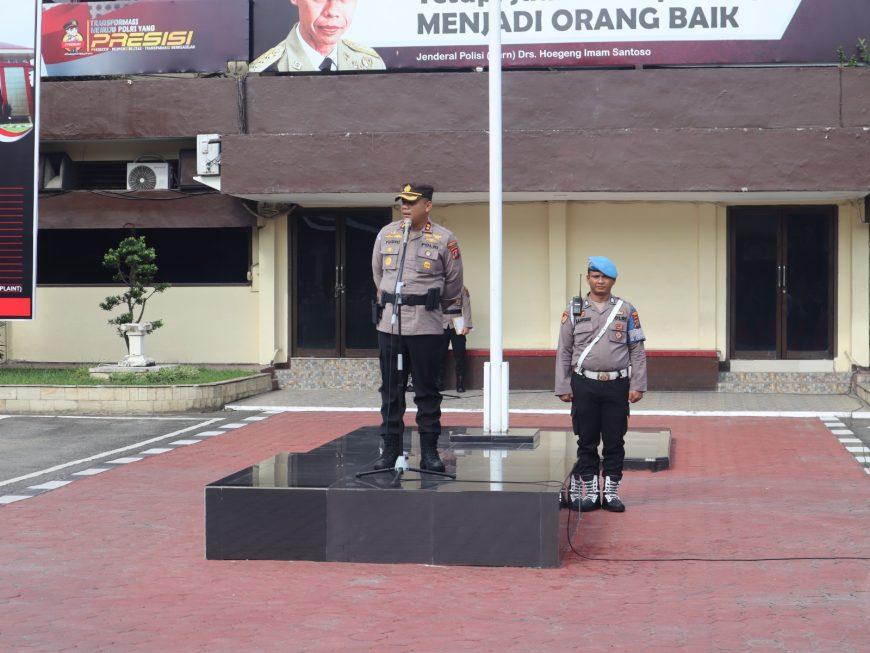 Waka Polrestabes Medan AKBP Yudhi Hery Setiawan, SIK, MSi Pimpin Apel Pagi, Ini Arahannya ke Personel