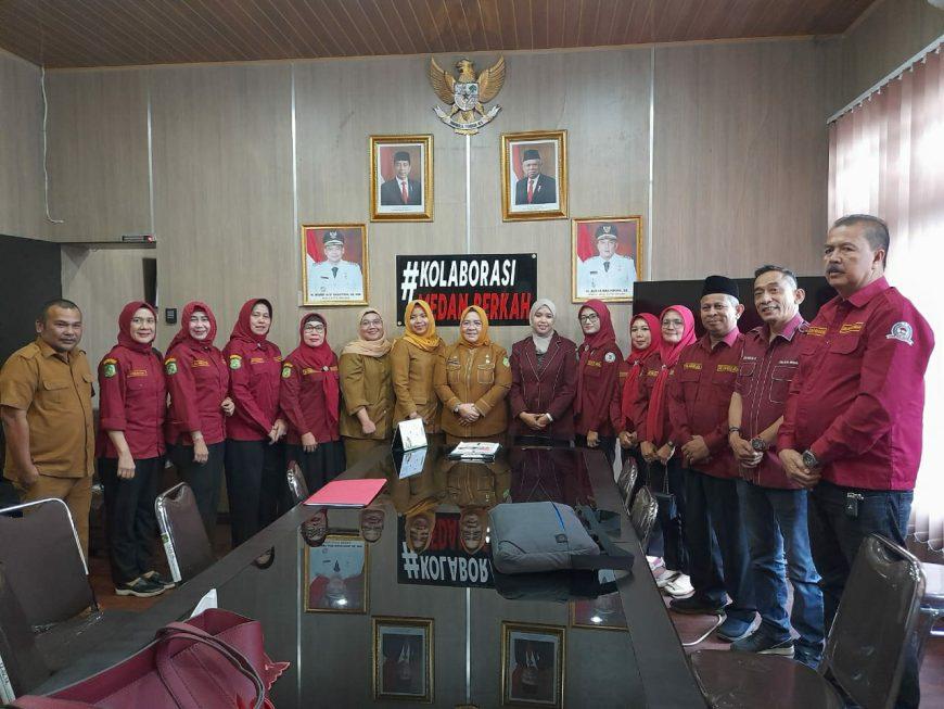 Srikandi dan Satgas Stunting DPD LPM Kota Medan Audiensi dengan Kadis P3APMP2KB Kota Medan