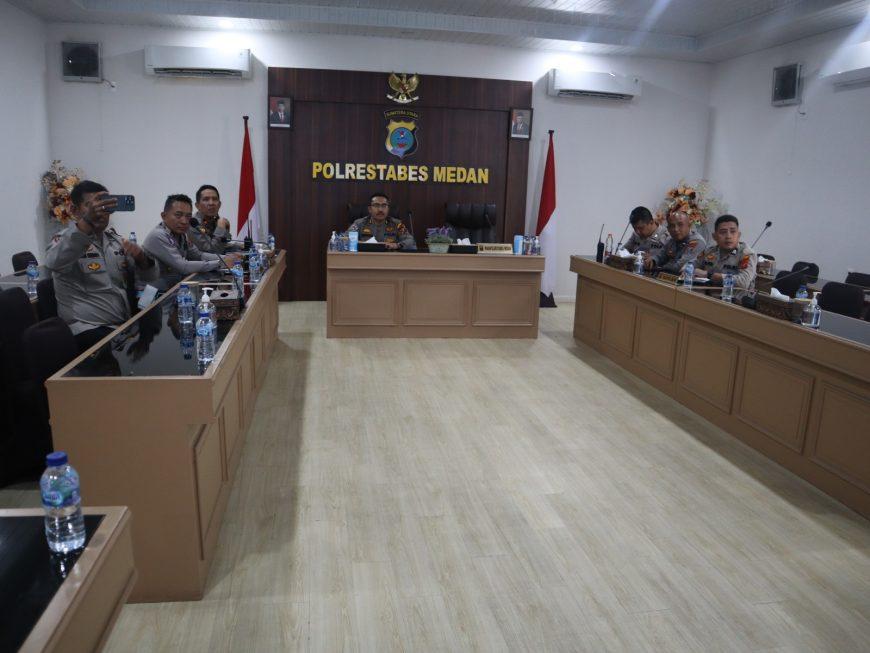 Kesiapan Latja Siswa Diktuk Bintara, Polrestabes Medan Gelar Zoom Meeting Arahan Kapolda Sumut