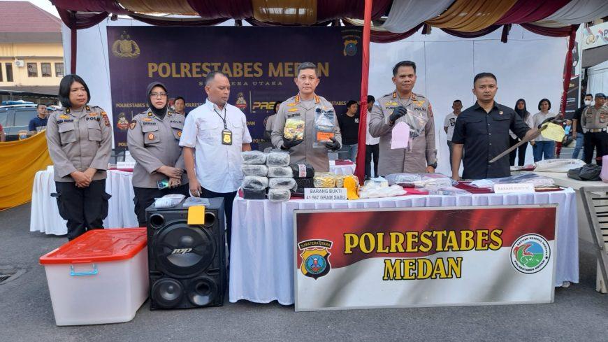 Dalam Kurun Waktu Sebulan Polrestabes Medan Sikat 342 Bandit Jalanan