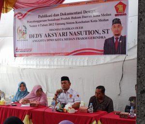 Sosperda No.4, Anggota DPRD Medan, Dedy Aksyari Nasution Ajak Warga Manfaatkan Program UHC JKMB