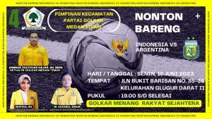 Golkar Glugur Darat II Gelar Nobar Indonesia Vs Argentina