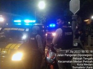 Polsek Medan Baru Gelar Patroli Antisipasi 3C, Begal dan Genk Motor
