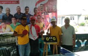 Sambut HUT RI Ke-78, Rahman SPd Buka Turnamen Tenis Meja Independence
