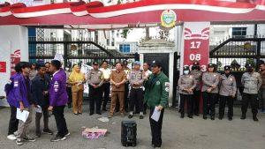 Berjalan Kondusif, Polrestabes Medan Kawal Aksi Demo Mahasiswa di Gedung DPRD Sumut