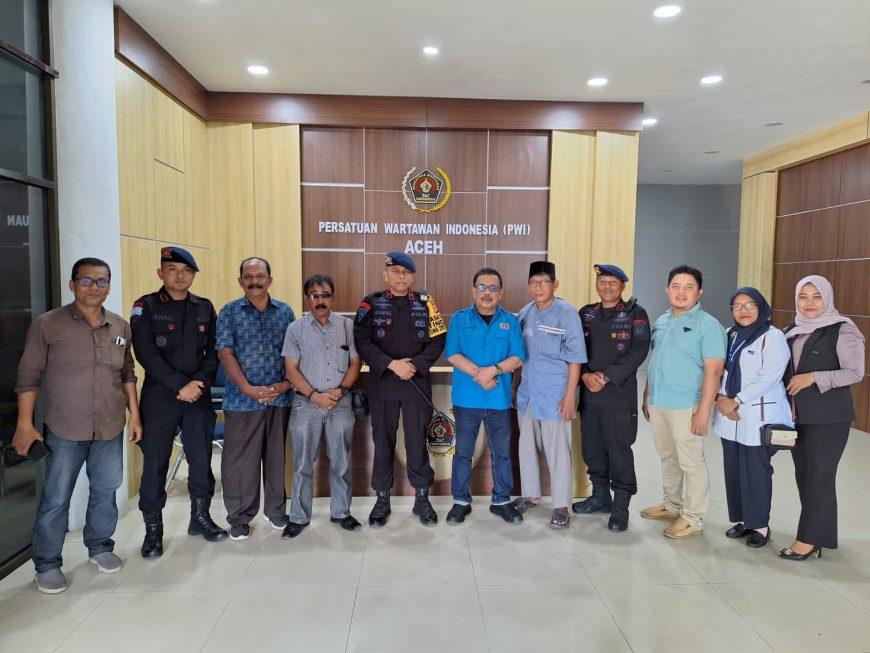 Jelang HUT Ke-78, Danden Gegana Satbrimob Polda Aceh Sambangi PWI