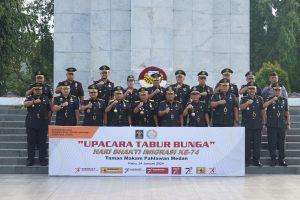 Lapas Binjai Hadiri Upacara Tabur Bunga Peringatan Hari Bhakti Imigrasi ke-74