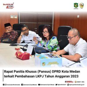 Pansus DPRD Medan Gelar LKPJ 2023