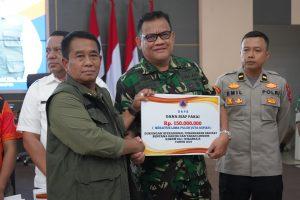 Penanganan Darurat Bencana Alam Di Sumbar, Korem 032/Wbr Terima Bantuan Operasional Awal Dari BNPB