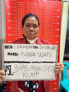 Polda Sumut Tahan Wanita Tersangka Penipuan Masuk Polisi
