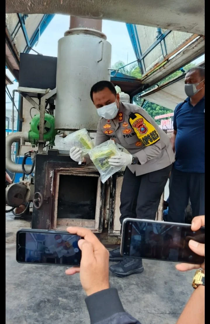 3768 Pemusnahan 42 06 Kg Sabu Dan 85 000 Butir Pil Ekstasi Dipimpin langsung Kapolres Asahan