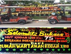 Rumah Wartawan Kodam I/BB Kirim Papan Bunga, Wujud Sinergi Abadi di HUT ke-75 Kodam I/Bukit Barisan