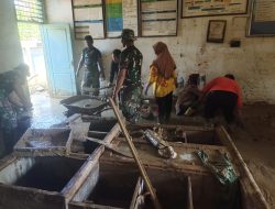 Satgas Gulbencal Kodam I/BB Bersama Kodim 0211/Tapanuli Tengah Laksanakan Korve Pembersihan SD 158502 Sibuluan Nauli
