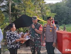 Dandim 0210/TU Resmikan Jembatan Aramco di Desa Janji Nauli Kecamatan Purba Tua