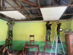 Peduli Prasarana Pendidikan, Satgas Yonif 643/Wns Rehab SD YPPK Wembi