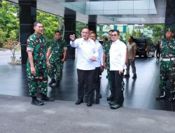 Wamenko Polkam Audiensi dengan Pangdam I/BB Sebelum Tinjau Huntap di Aceh Utara