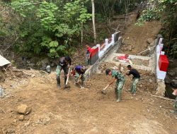 Jembatan Aramco Sungai Dange Rampung, Kodim 0213/Nias Bersama Yon TP 903/Baluseda Tingkatkan Akses Warga