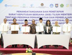 Tujuh Menteri Teken SKB Pedoman Pemanfaatan Teknologi Digital dan AI di Dunia Pendidikan