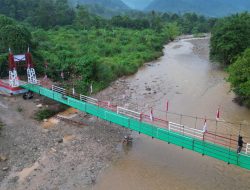 Kodim 0212/TS Rampungkan Jembatan Gantung di Sale Baru, Mobilitas Warga Kini Lancar