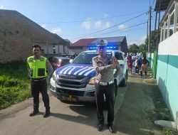 Satlantas Polres Karo Amankan Pawai Arak Cita Gemilang Yayasan Ad Dakwah Kabanjahe