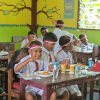 Mendukung Program Pemerintah, Satgas Swasembada Yonif 643/Wns Koops TNI Habema Simulasikan Makan Bergizi Gratis