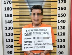 Diduga Edarkan Sabu, Pemuda 22 Tahun Diciduk Satresnarkoba Polres Tebing Tinggi