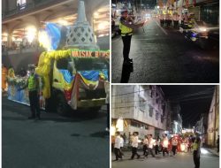 Sat Lantas Polres Tebing Tinggi Kawal Kelancaran Pawai Waisak Bersama