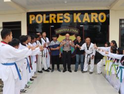 Kapolres Karo Berikan Dukungan dan Motivasi kepada Atlet Ready Club Taekwondo Jelang Kejuaraan Sumut National Taekwondo Championship 2026