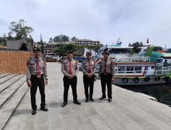 Sat Pam Obvit Polres Simalungun Intensifkan Patroli Destinasi Wisata Parapat, Wujudkan Rasa Aman bagi Wisatawan