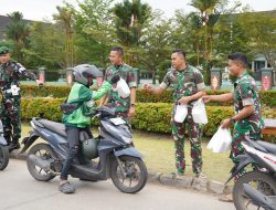 Wujud Kepedulian Sesama, Kodam XII/Tpr Bagikan Nasi Kotak dalam Aksi Jumat Berkah