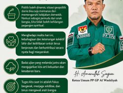 Sikapi Dinamika Bangsa, Ketum PP GPA H. Aminullah Siagian Serukan Pesan Moral Pemuda Teguh Spiritual dan Jaga Soliditas