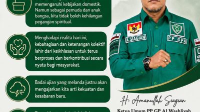 Sikapi Dinamika Bangsa, Ketum PP GPA H. Aminullah Siagian Serukan Pesan Moral Pemuda Teguh Spiritual dan Jaga Soliditas