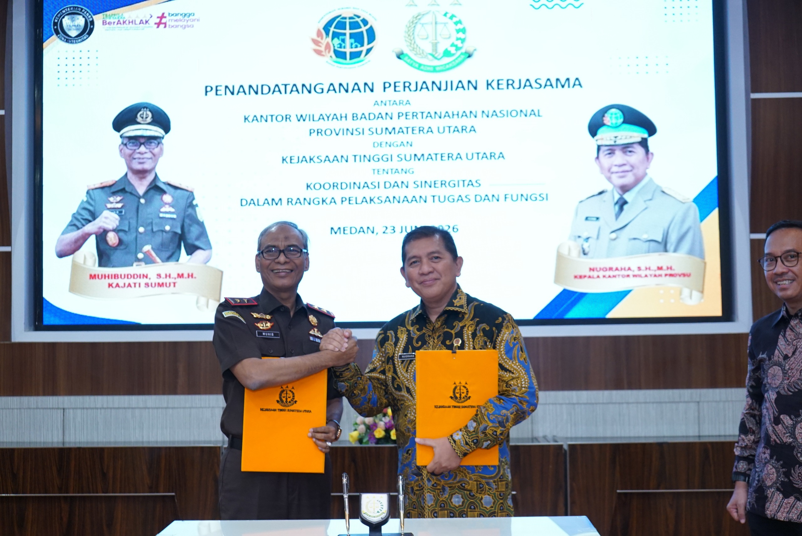 Koordinasi dan Sinergitas Kelembagaan, Kanwil BPN Sumut Jalin Kerjasama dengan Kejatisu 2 IMG 20260623 WA0066