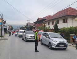 Satlantas Polres Tapanuli Utara Gelar Strong Point Pagi untuk Wujudkan Kamseltibcar Lantas