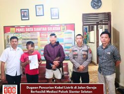 Polsek Siantar Selatan Selesaikan Dugaan Pencurian Kabel Listrik Melalui Pendekatan Restoratif Justice