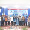 Kapolres Tanjungbalai Hadiri Penyambutan Upah-upah dan Tepung Tawar Danlanal Tanjungbalai Asahan