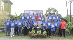 Warnai HUT ke-25 Demokrat, DPC Tebing Tinggi Bersihkan Sungai Bahilang dan Tanam 100 Pohon