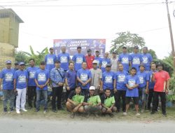 Warnai HUT ke-25 Demokrat, DPC Tebing Tinggi Bersihkan Sungai Bahilang dan Tanam 100 Pohon