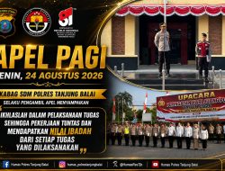 Pimpin Apel Pagi, Kabag SDM Polres Tanjungbalai Tekankan Pentingnya Kedisiplinan Personel