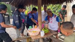 Pererat Toleransi Beragama, Satgas Pamtas Kewilayahan Gelar Komsos Bersama Warga dan Masyarakat Beragama Muslim di Desa Ampera