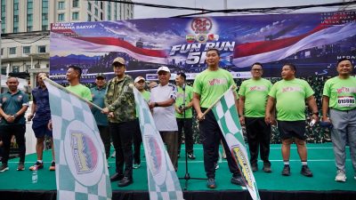 Rico Waas Bersama Pangdam I/BB dan Wagubsu Lepas 20.000 Peserta Fun Run 5K